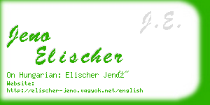 jeno elischer business card